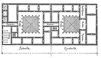 Roman house plan after Vitruvius