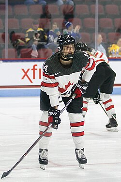 Fast in the Team Canada gear on the ice in 2017