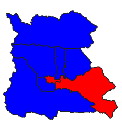 Pyinmana District (Red) in the Naypyidaw Union Territory