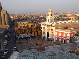 Vista aérea de la Iglesia Matriz del Callao