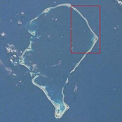Location of Fongafale island in the Funafuti atoll