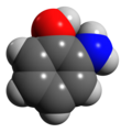 Space filling model of 2-aminophenol