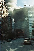 Fire visible on WTC 7's north face