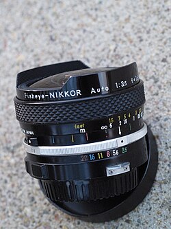 Pre-AI Fisheye-Nikkor 16 mm f/3.5 (K-type, early 1970s)