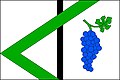 Flag of Sobůlky, Czech Republic, with an irregular chevron