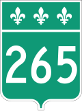 Route 265 marker