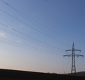 Strainer of a 110 kV-line with garland-like communication cable on the ground conductor