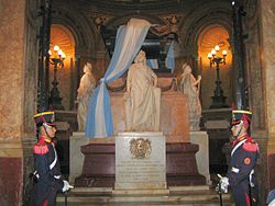 Buenos Aires Metropolitan Cathedral, mausoleum of General San Martín in Buenos Aires, Argentina