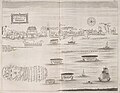 A view of Hanoi from the Red River in 1685, manuscript from Royal Society's archive.