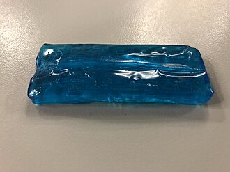 A blue raspberry-flavoured Jolly Rancher Hard Candy Stix.