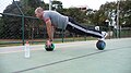 Medicine ball plank