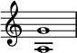 
{
\override Score.TimeSignature
#'stencil = ##f
    \relative c' {
        \time 4/4
        \set Score.tempoHideNote = ##t \tempo 1 = 20
        <a g'>1
    }
}
