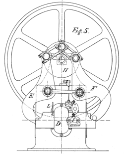 Patent drawing of the Atkinson "Differential Engine", 1882
