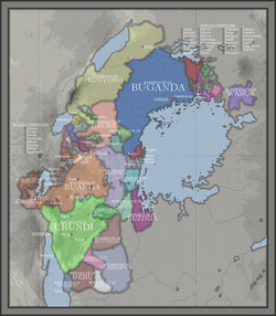 Buganda, Kooki, and other African Great Lakes Kingdoms, c.1880
