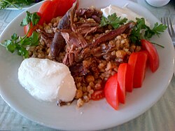 Keşkek, a Middle Eastern barley stew