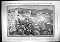 A sketch of revolutionists defending Davachi bridge in London News, Tabriz (1 May 1909).