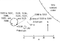 Planimetric map of Station 1, near the northwest rim of Steno.