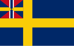 Swedish civil ensign 1844–1905, with the union mark in the canton