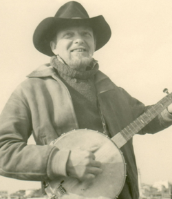 Adams busking in Saint-Tropez, France, in 1957