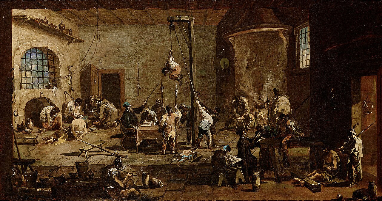 Alessandro Magnasco - Interrogations in Jail - WGA13849.jpg