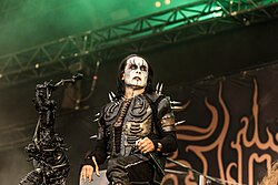 Dani Filth performing with Cradle of Filth in 2025