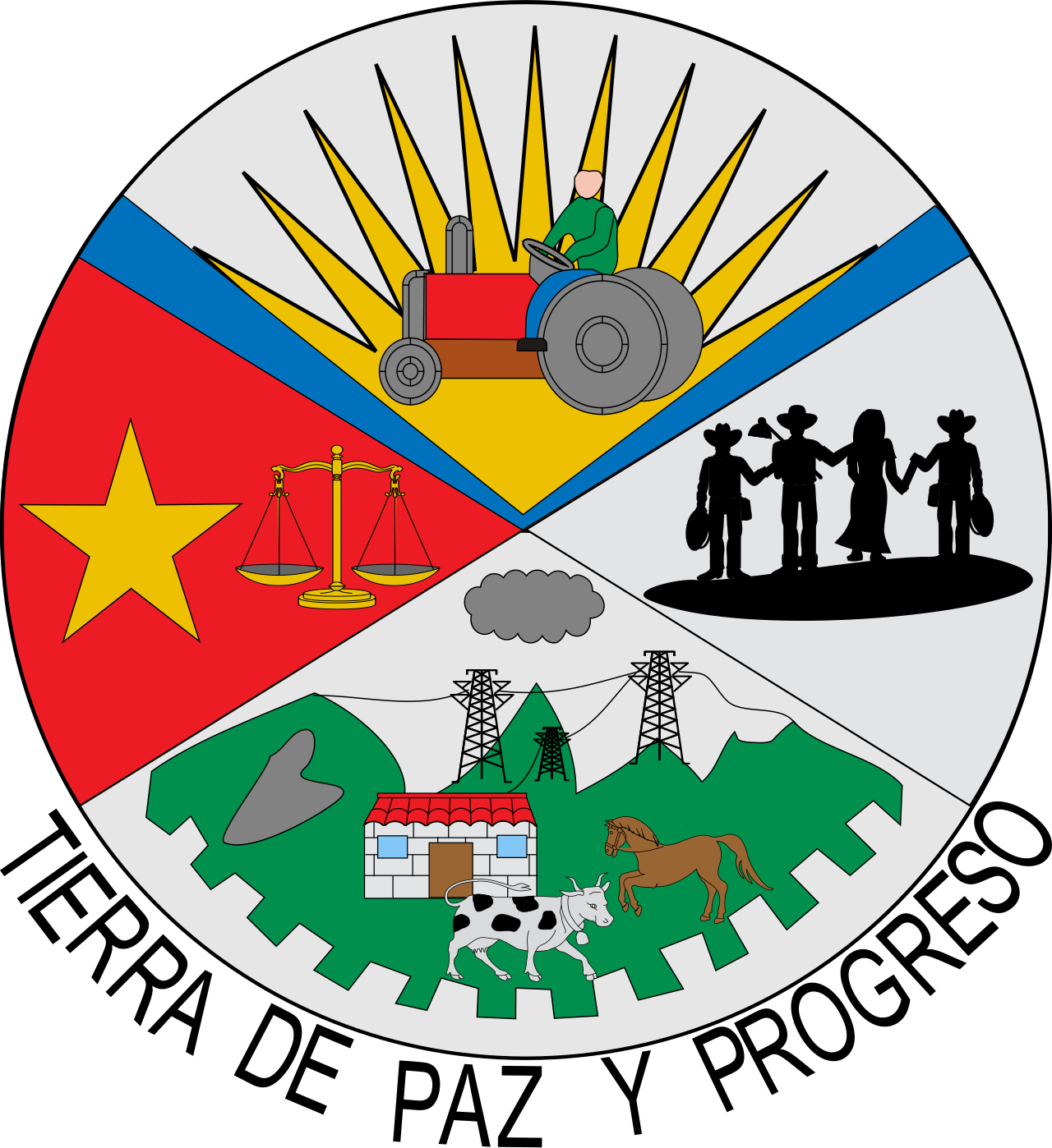 Escudo de Une (Cundinamarca).svg