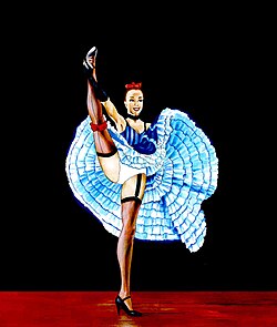 Dancer performing a pied en l'air