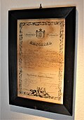 German-language military discharge certificate (Militär-Abschiedsurkunde) from the Principality of Liechtenstein, 1854.