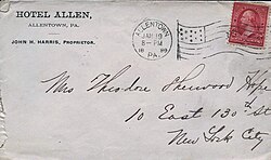 envelope addressed to "Mrs. Theodore Sherwood Hope"