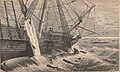 Whalers stripping blubber from a whale