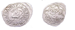 Muscovite coin minted in the name of Abdullah ibn Uzbeg, dating c. 1367–1368 or 1369–1370