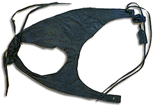 Bikini-like leather subligaculum found in excavations of Roman London (Museum of London)