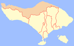 Location within Bali