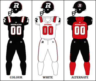 Ottawa Redblacks uniforms