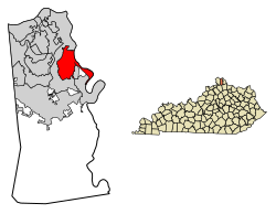 Location in Kenton County, Kentucky