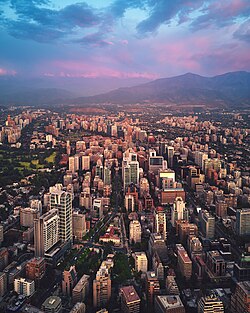 Skyline view from Gran Torre Santiago