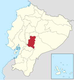 Location of Chimborazo Province in Ecuador.