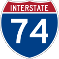 Interstate 74 marker