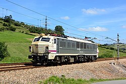 251 023 in Renfe Mercancías livery in August 2017