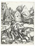 The Prodigal Son, 1496, copper engraving, 24.7 × 19.1 cm (Rijksmuseum, Amsterdam)
