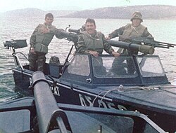 A rather uncommon use of the M40 on a Greek fast patrol boat, circa 1982.