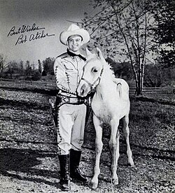 Atcher as the host of Meadow Gold Ranch, a children's show on WENR-TV in the early 1950s.