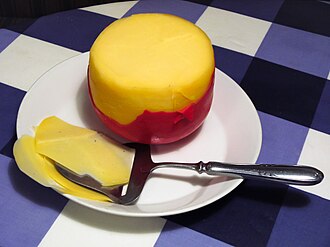 Small, spherical Edam cheese