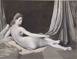 A version of his Grande Odalisque in grisaille, by Ingres and his workshop