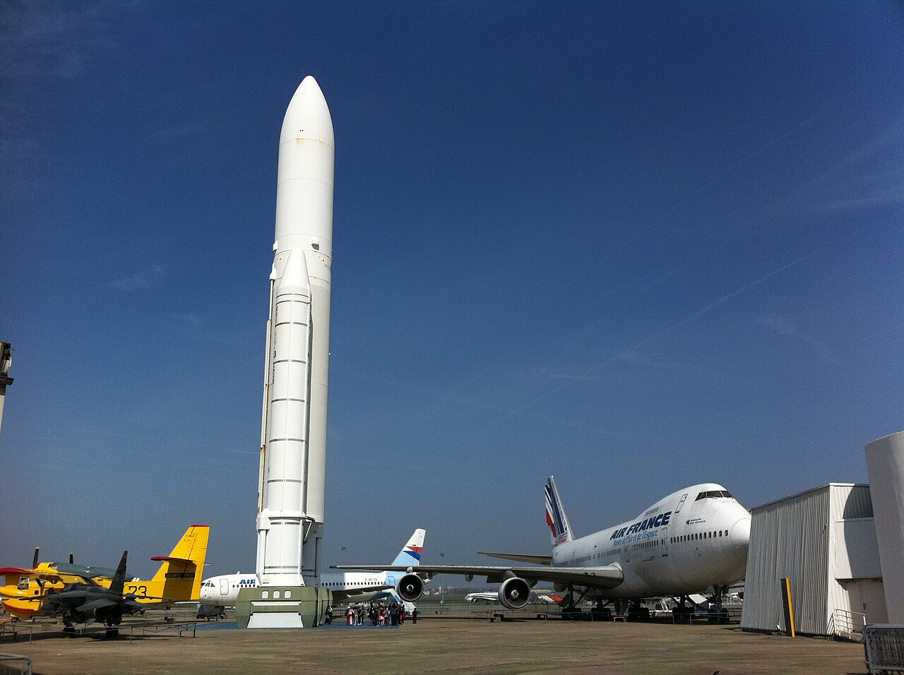 Ariane rocket at Bourget airport museum, Paris.JPG