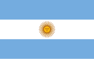 Flag of Argentina featuring Inti