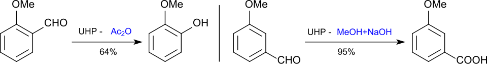 Reaktionen von Methoxyphenolen mit UHP