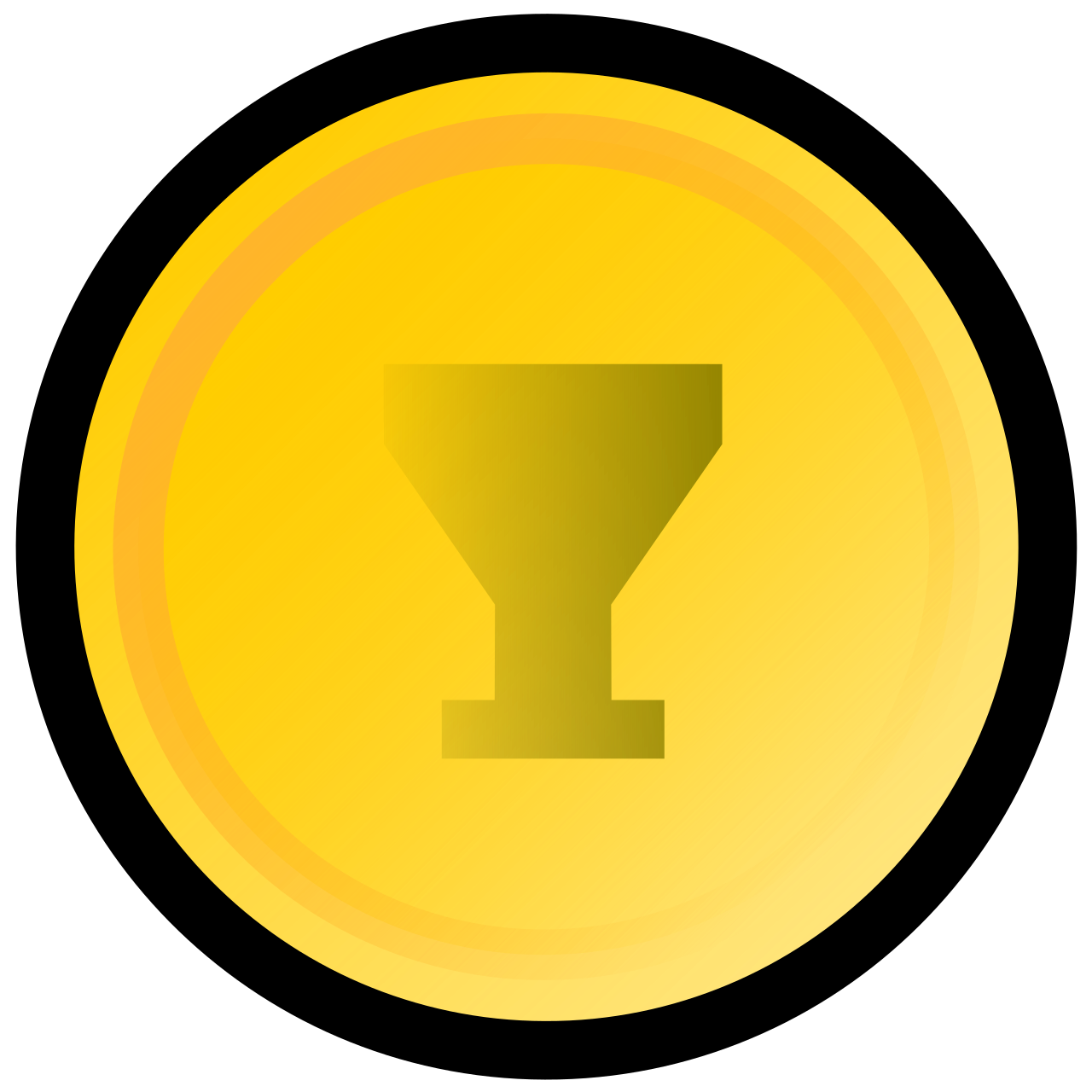Gold medal with cup.svg