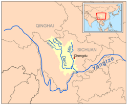 Min River in central Sichuan