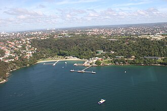 Aerial view of Clifton Gardens Reserve